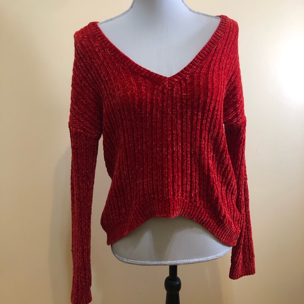 Guess red sweater